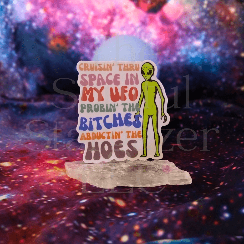Cruisin' Thru Space Sticker