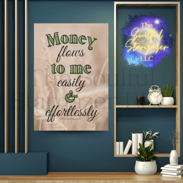 Money flows to me digital altar print