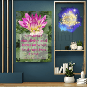 I embrace simplicity digital altar print