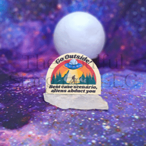 Go Outside Best Case Scenario Aliens Abduct You Vinyl Sticker